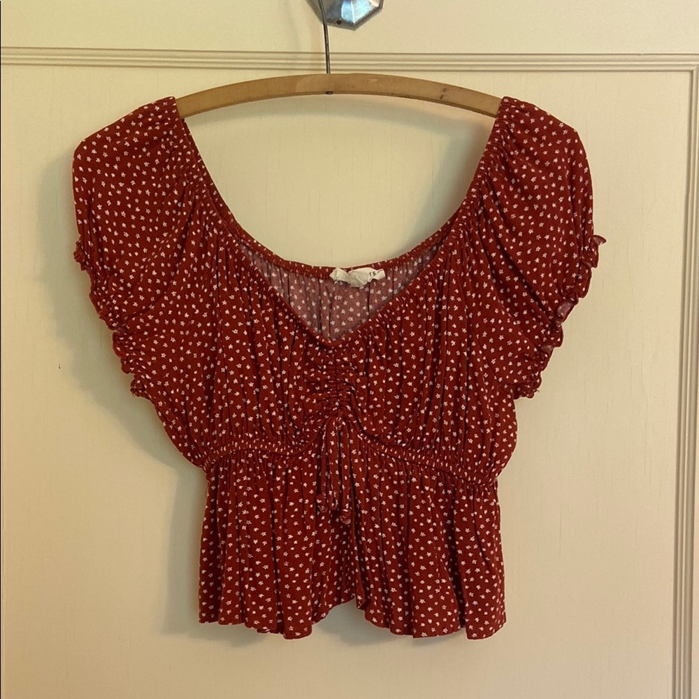 Pacsun Red Polka Dot Women's Top